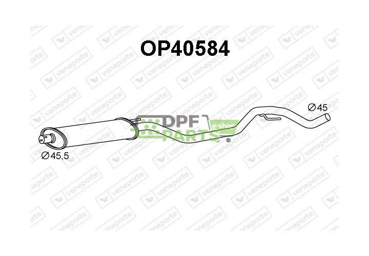 Tlumič OPEL / VAUXHALL - 24447474 5852182 5852572