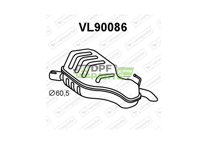 Tlumič VOLVO - 30672323 30672327 8634167