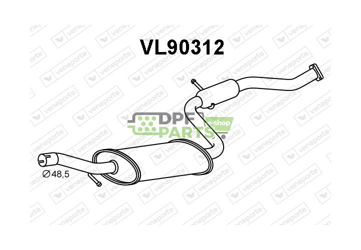 Tlumič VOLVO - 30617327 30617328 30652225