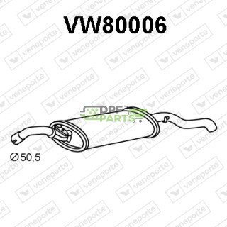 Tłumik VOLKSWAGEN - 191253609BM 191253609G 191253609H