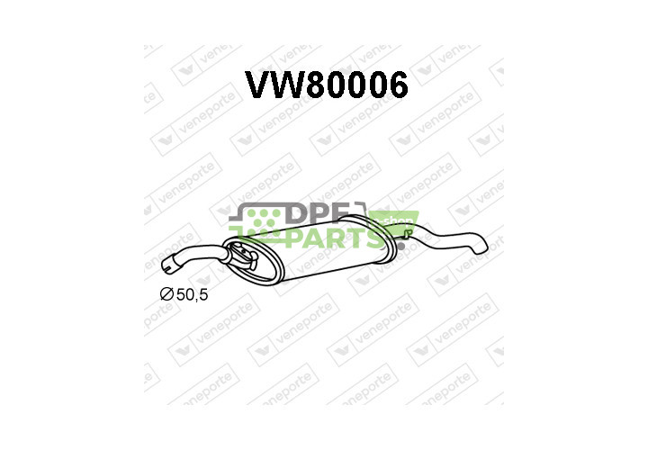 Tłumik VOLKSWAGEN - 191253609BM 191253609G 191253609H