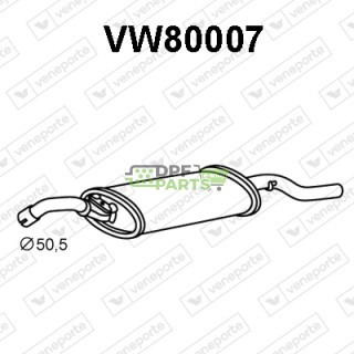 Tłumik VOLKSWAGEN - 191253609A 191253609AB 191253609AC