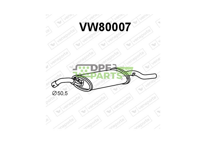 Tłumik VOLKSWAGEN - 191253609A 191253609AB 191253609AC