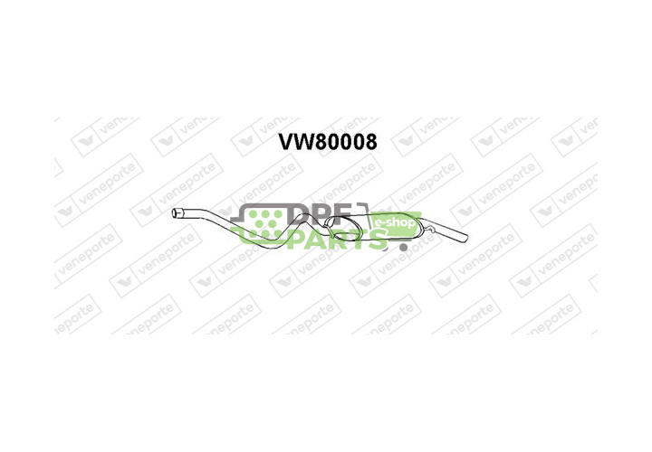 Tłumik VOLKSWAGEN - 055253609A 055253609AB 055253609AE