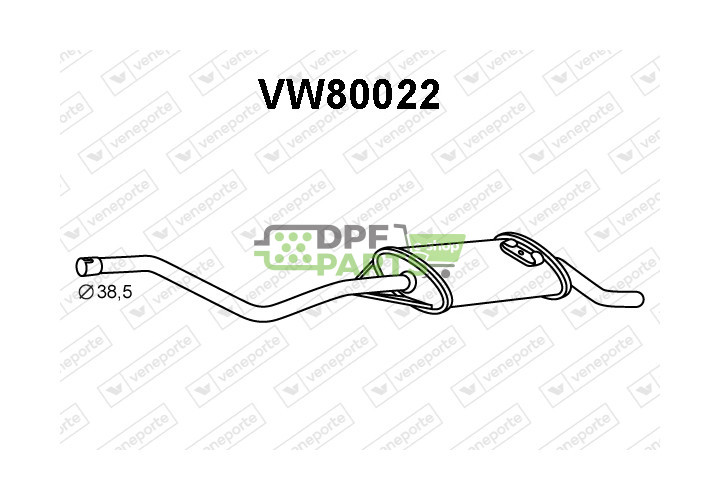 Tłumik VOLKSWAGEN - 867253609AD 867253609AG 871253609J