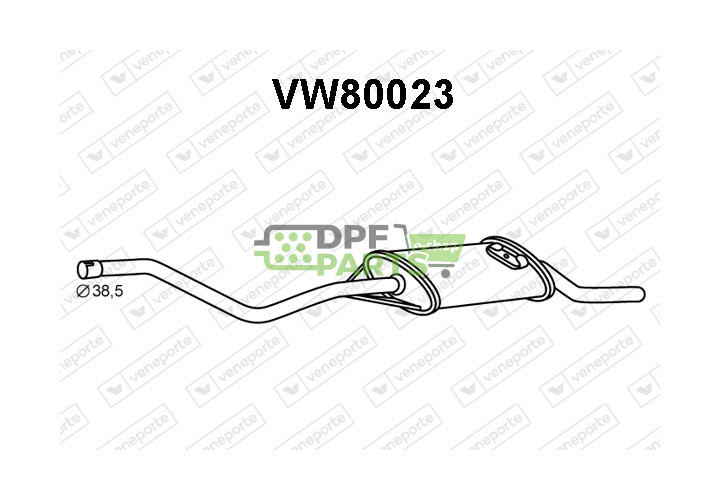 Tłumik VOLKSWAGEN - 865253409AG 865253409B 865253409P