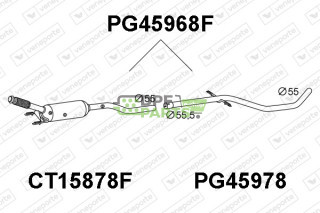 Filtry pevných částic DPF PEUGEOT - 1606411280 1606611280 1731XV