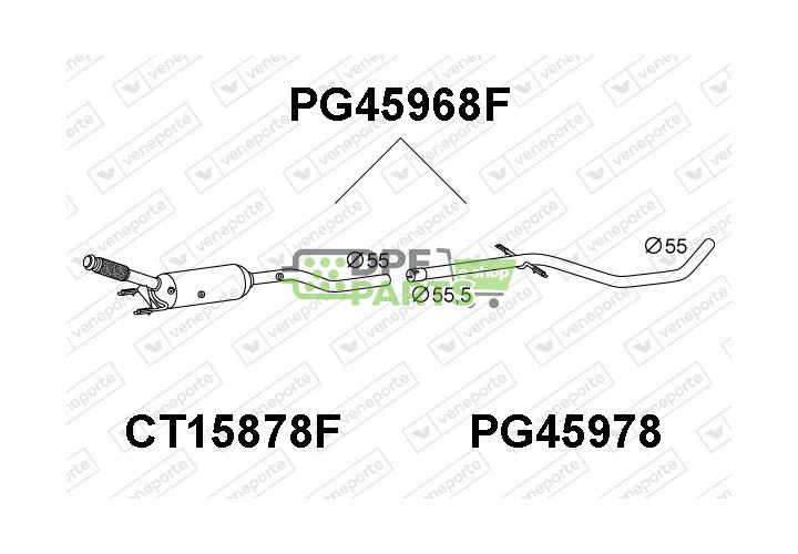 Filtry pevných částic DPF PEUGEOT - 1606411280 1606611280 1731XV