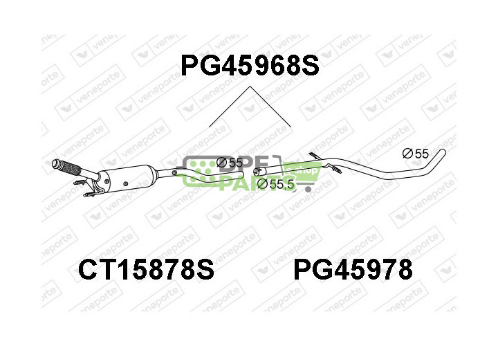 Filtry pevných částic DPF PEUGEOT - 1606411280 1606611280 1731XV