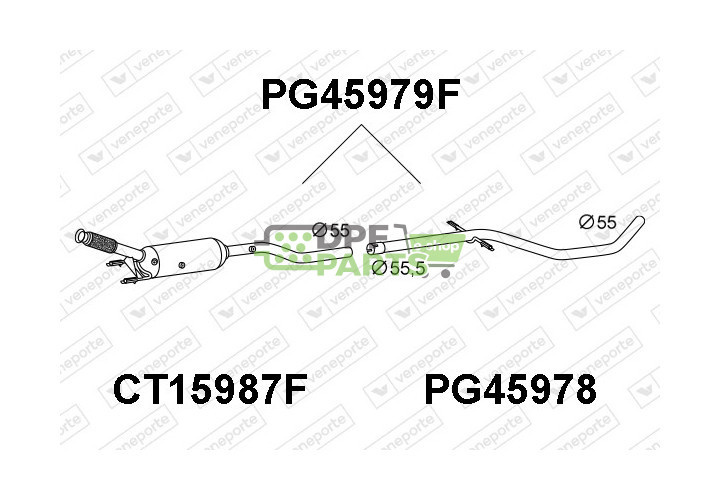 Filtry pevných částic DPF PEUGEOT - 1606411880 1606614180 173847