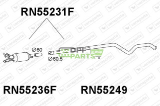 Filtry cząstek stałych DPF RENAULT - 8200391215 8200434542 8200446033