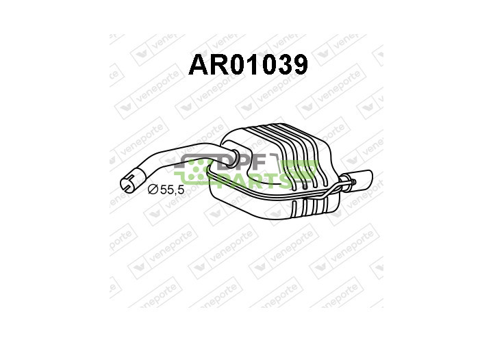 Tłumik ALFA ROMEO - 46739676 46798031 46816690