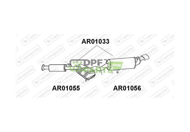 Tłumik ALFA ROMEO - 60566914 60574432 60582371