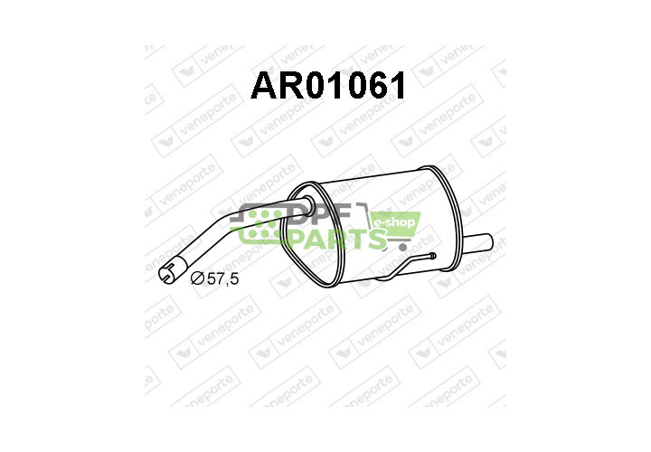 Tłumik ALFA ROMEO - 55181622 55181623 60652525