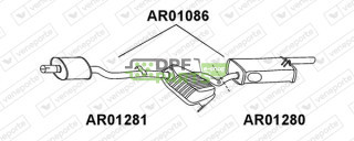 Tlumič ALFA ROMEO - 60620109 60625435 60630412