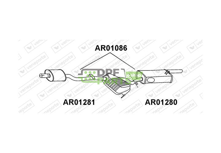 Tłumik ALFA ROMEO - 60620109 60625435 60630412