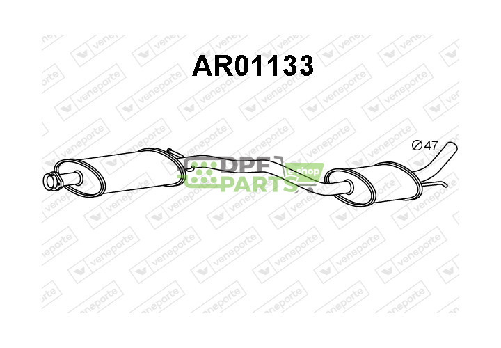 Tłumik ALFA ROMEO - 46739662 46739669 