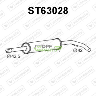 Tłumik SEAT / VOLKSWAGEN - 6K6253409 6K6253409H 6K6253409J