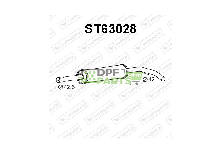 Tłumik SEAT / VOLKSWAGEN - 6K6253409 6K6253409H 6K6253409J