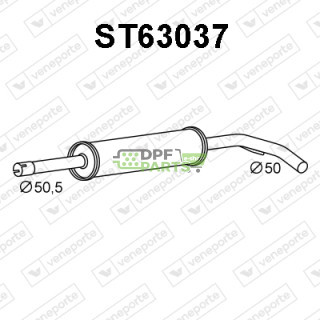 Tłumik SEAT / VOLKSWAGEN - 6K6253409A 6K6253409AA 6K6253409B