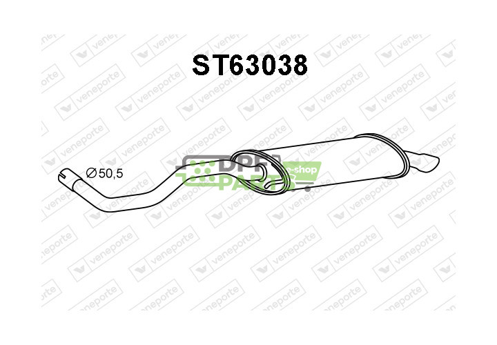 Tłumik SEAT - 6K253609D 6K6253609B 6K6253609C