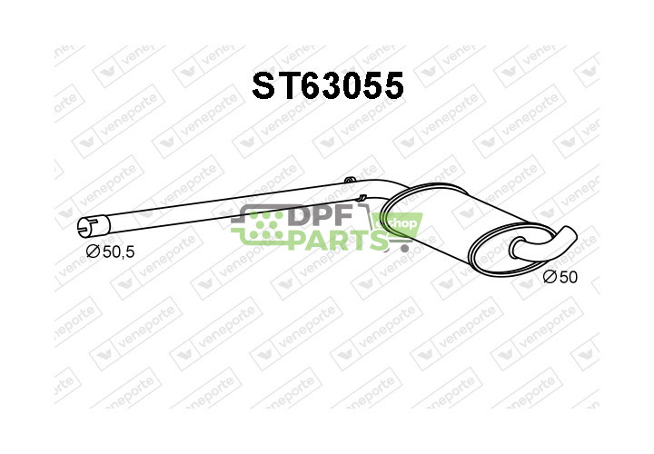 Tłumik SEAT - 1L0253409AC 1L0253409D 1L0253409M