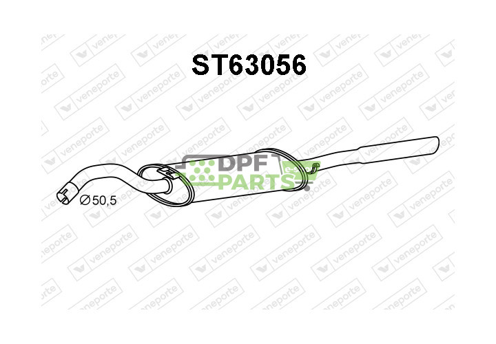Tłumik SEAT - 1L0253609D 1L0253609E 1L0253609T