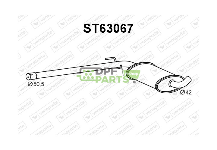 Tlumič SEAT - 1L0253409AD 1L0253409C 1L0253409E