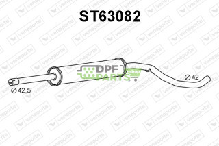 Tłumik SEAT / VOLKSWAGEN - 6X0253209A 6X0253209D 