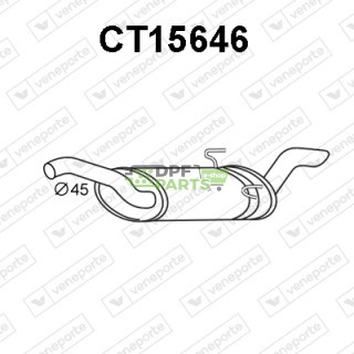 Tłumik FIAT EVASION, SYNERGIE, ULYSSE / PEUGEOT 806 - 1.8i - 1730N3 9456132480