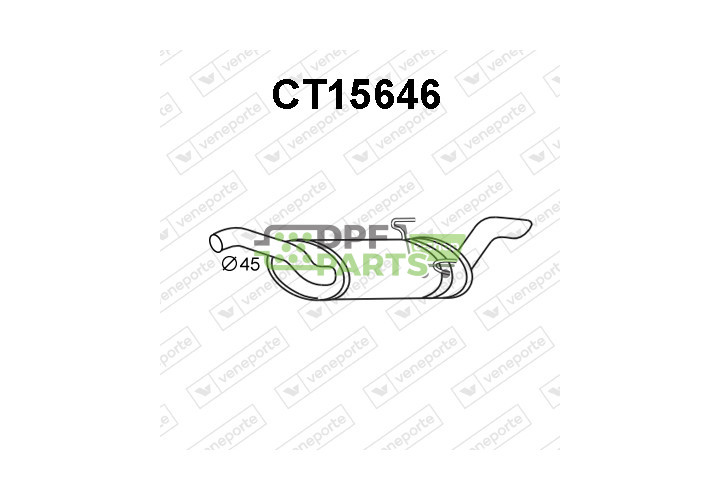 Tłumik FIAT EVASION, SYNERGIE, ULYSSE / PEUGEOT 806 - 1.8i - 1730N3 9456132480