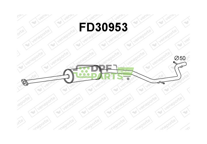 Tlumič FORD GALAXY, MONDEO IV, S-MAX - 1.6Ti-VCT-2.0i - 1476617 1510246 1887826