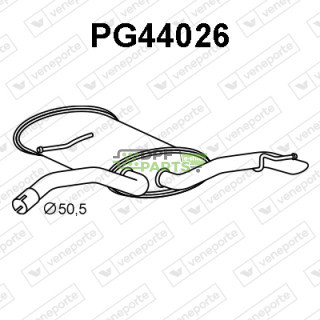 Tłumik CITROEN Aircross / OPEL GRANDLAND X / PEUGEOT 3008 - 1.2THP - 1617415680 95525923 9820641480