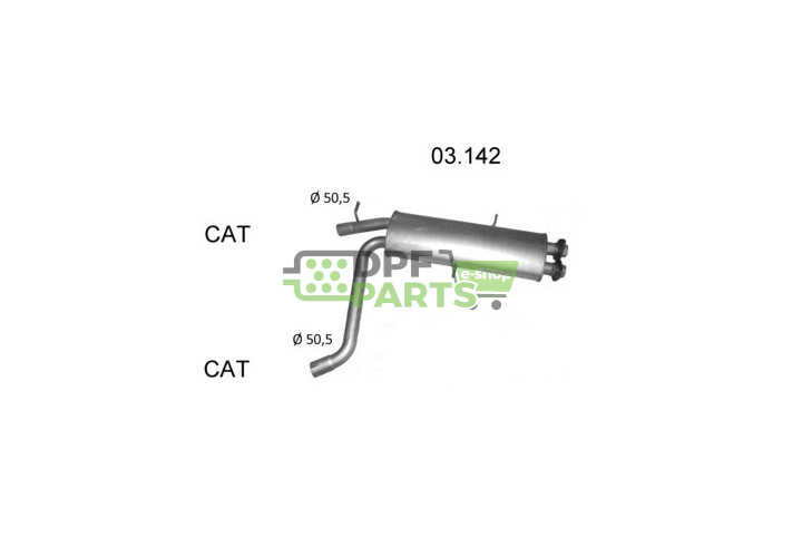 Tłumik końcowy AUDI A4 1.8 2000-2008 - 8E0253609BL 8E0253609JQ