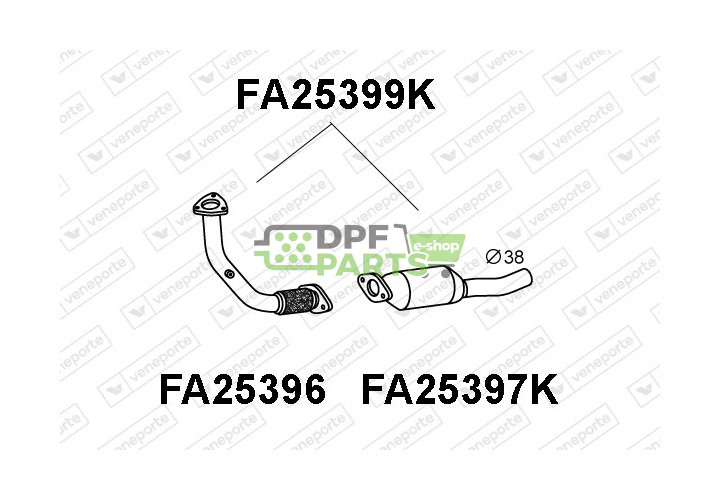 Katalyzátor FIAT - 2198218 46521904 46523262