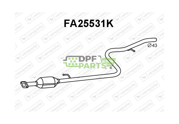 Katalyzátor FIAT - 46559528 46763993 46822739
