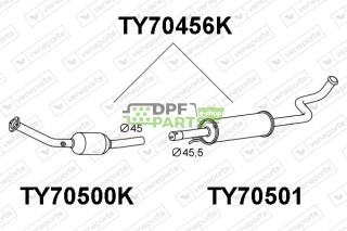 Katalizator TOYOTA - 1741021060 1741021070 