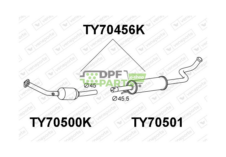 Katalizator TOYOTA - 1741021060 1741021070 