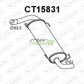 Tłumik CITROËN / FIAT / PEUGEOT - 1366676080 1382134080 1606619380