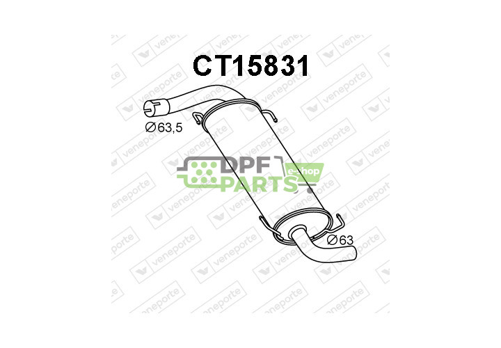 Tlumič CITROËN / FIAT / PEUGEOT - 1366676080 1382134080 1606619380