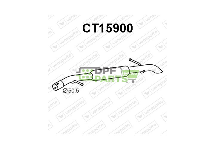 Tlumič CITROËN / OPEL / PEUGEOT / VAUXHALL - 1611985080 3645855 9818337380