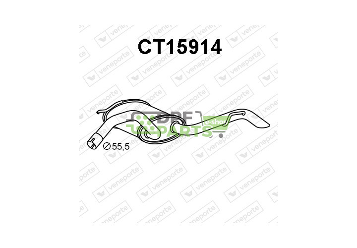 Tłumik CITROËN / PEUGEOT - 1609045980 1612159380 