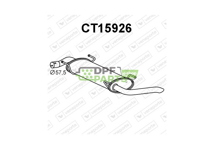 Tłumik CITROËN / FIAT / PEUGEOT - 1366651080 1606609580 