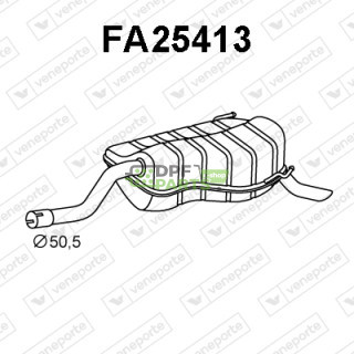 Tlumič FIAT / LANCIA - 46736283 46755344 46756800