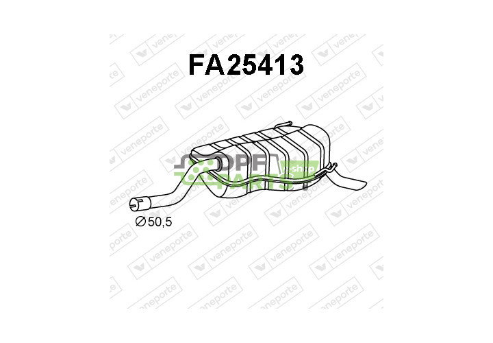 Tlumič FIAT / LANCIA - 46736283 46755344 46756800
