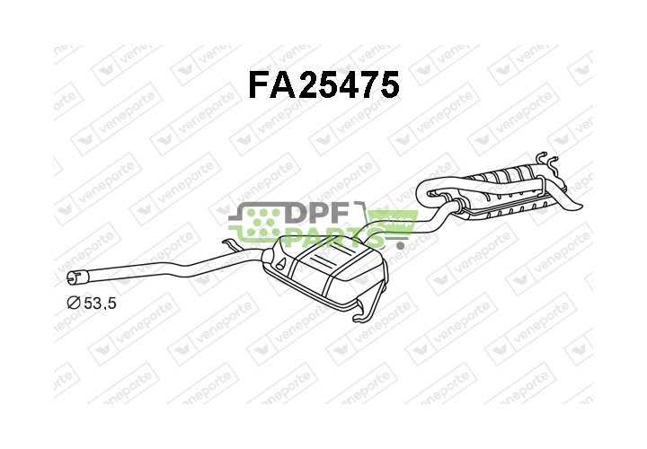 Tlumič FIAT - 46539751 46760219 