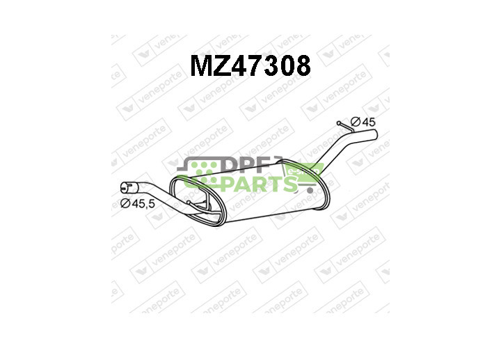 Tłumik MAZDA - Z60140300C Z60140300D Z60140300E