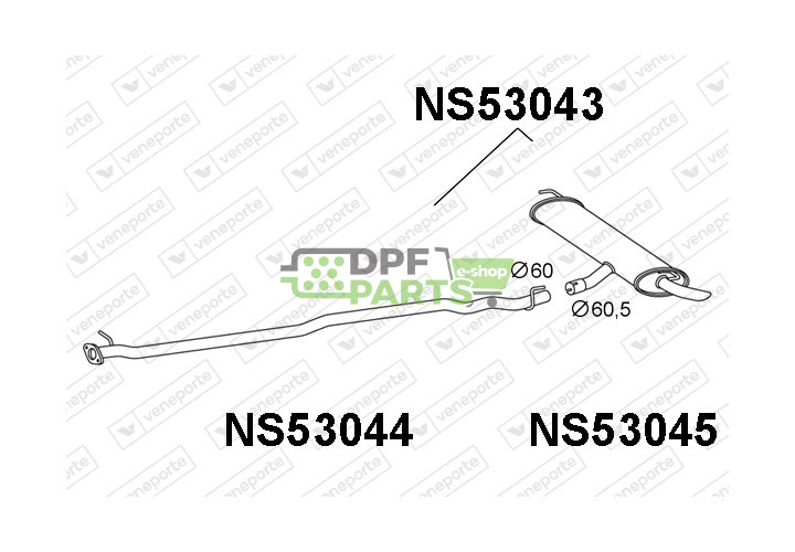 Tłumik NISSAN - 20100EY11A 20100EY11B 
