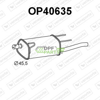 Tłumik OPEL / VAUXHALL - 13107611 13220575 24401470