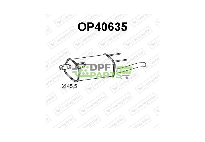 Tlumič OPEL / VAUXHALL - 13107611 13220575 24401470